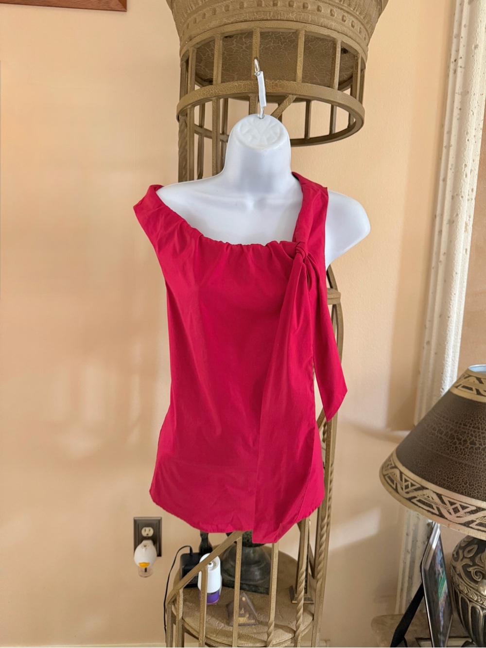 Boss -Hugo Boss Tie-Strap Red Tank Top Sz0